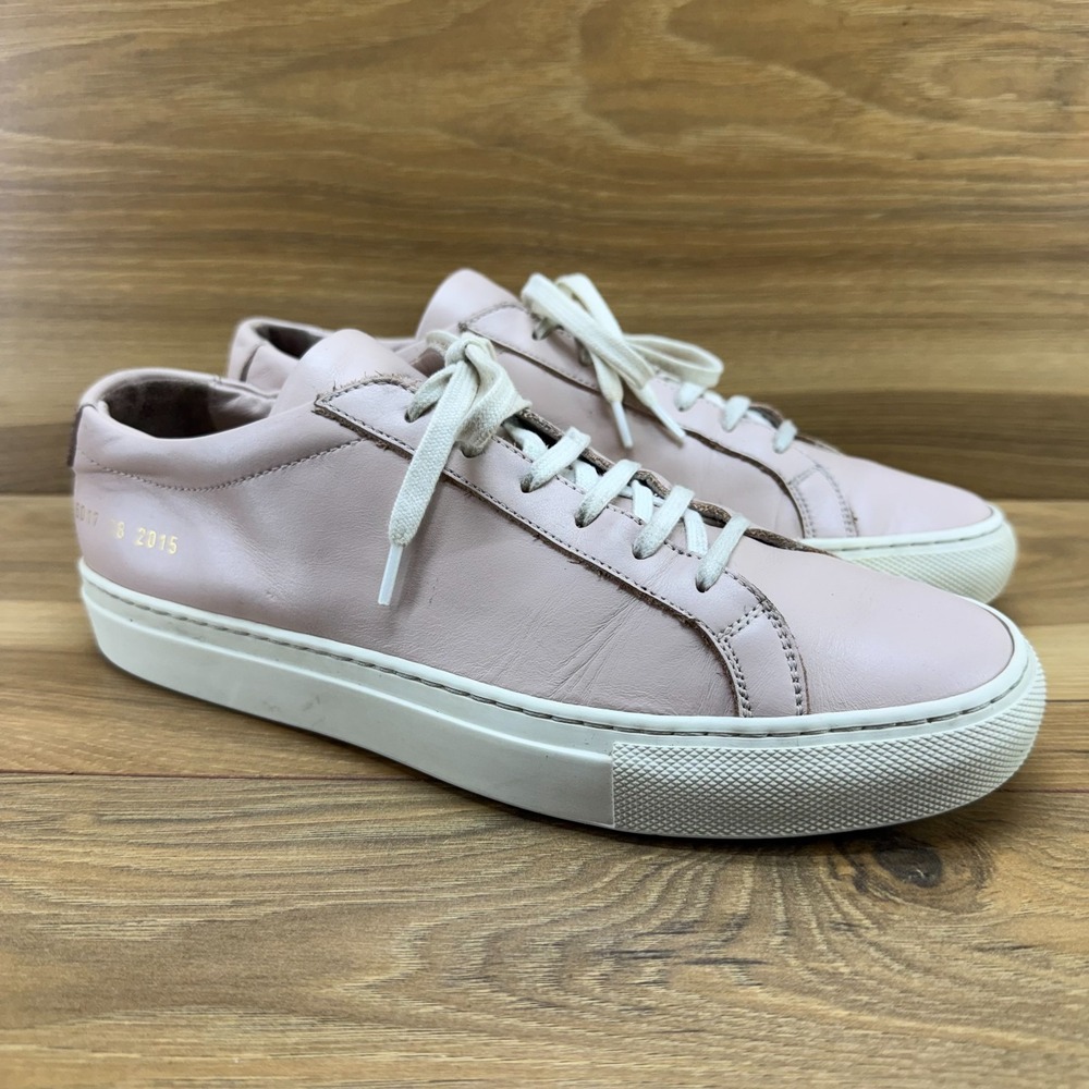 Common Projects Blush Pink Achilles Low Sneakers Women 8 EU 38 Leather Old Money